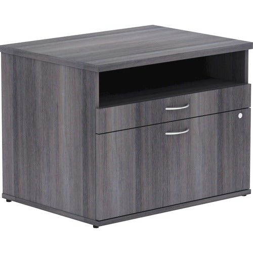 Lorell LLR16213 Relevance Series 2-Drawer File Cabinet Credenza w/Open Shelf