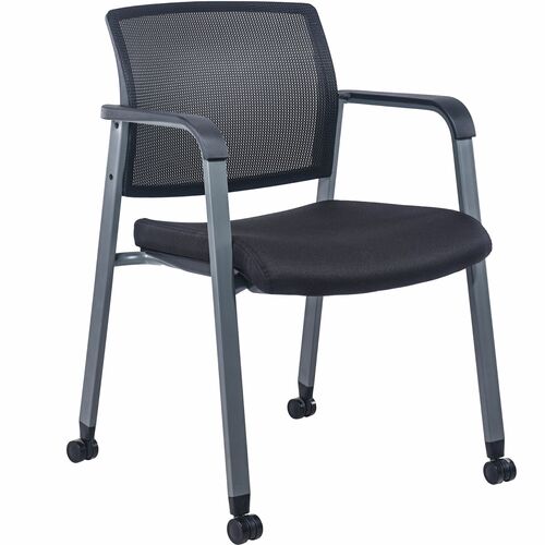 Lorell LLR30953 Mesh Back Guest Chair with Casters