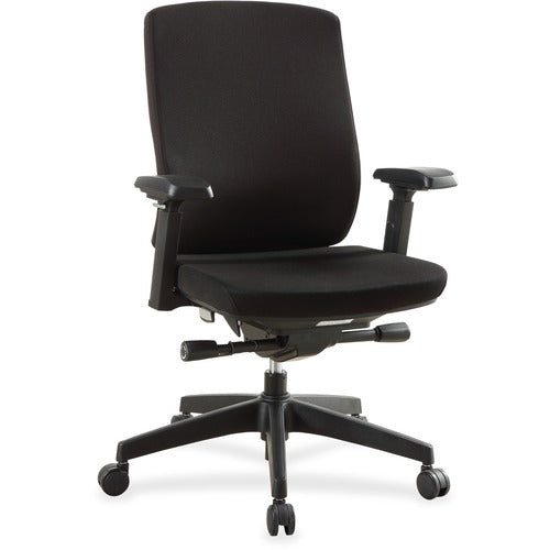 Lorell LLR42172 Premium Mid-Back Chair with Adjustable Arms