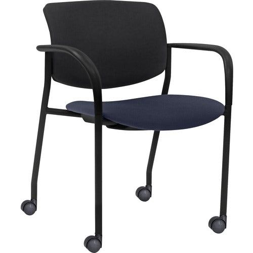 Lorell LLR83115A204 Advent Mobile Stack Chairs with Arms
