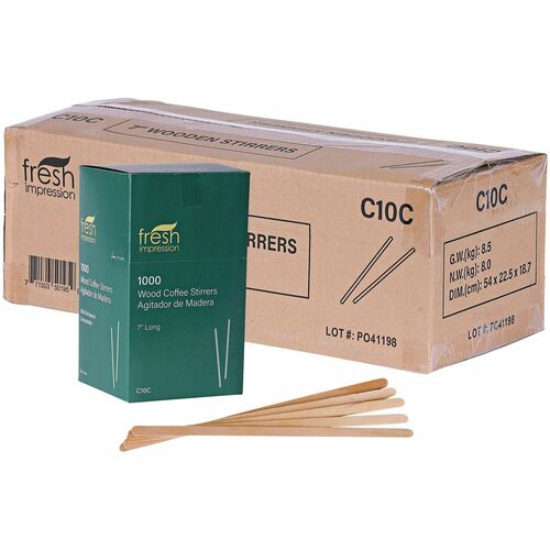 Eco-Products ECONTSTC10CCT 7" Wooden Stir Sticks