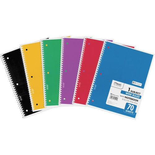 Mead MEA05510BD Wide Ruled 1-Subject Notebooks
