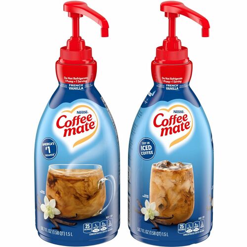 Coffee mate NES31803CT French Vanilla Liquid Concentrate Coffee Creamer - Pump Bottle