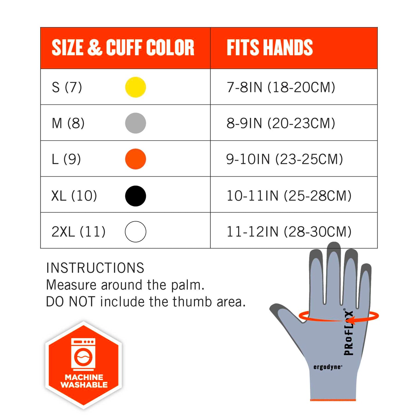 Ergodyne 10422 ProFlex 7025 PU Coated Cut-Resistant Gloves - ANSI A2, EN388: 2X42B, 18g