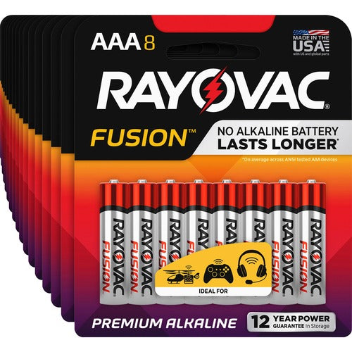 Rayovac RAY8248TFUSKCT Fusion Alkaline AAA Battery 8-Packs