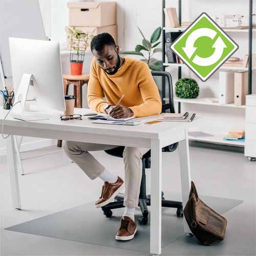 Floortex FLRECO123648AEP Ecotex Evolutionmat® Anti-Slip Rectangular Chair Mat