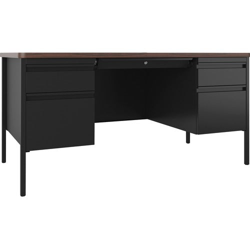 Lorell LLR66941 Fortress Series Double-Pedestal Teachers Desk