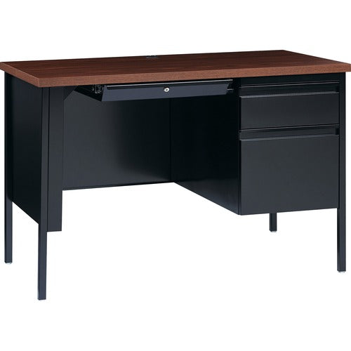 Lorell LLR66948 Fortress Series 45-1/2" Right Single-Pedestal Desk