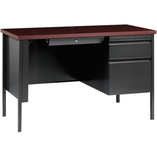 Lorell LLR66949 Fortress Series 45-1/2" Right Single-Pedestal Desk