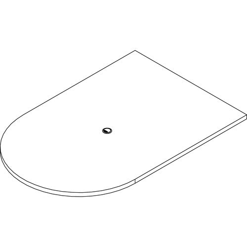 Lorell LLRPOC4872MY Prominence 2.0 Half-Racetrack Conference Tabletop