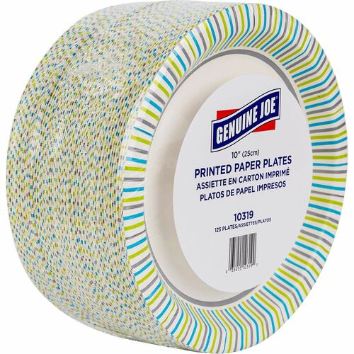 Genuine Joe GJO10319 10" Printed Paper Plates