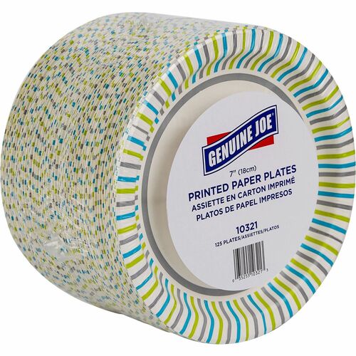 Genuine Joe GJO10321 7" Printed Paper Plates