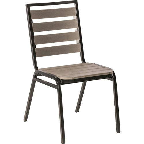 Lorell LLR42687 Faux Wood Outdoor Chairs