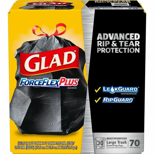 Glad CLO70358BD Large Drawstring Trash Bags - ForceFlexPlus
