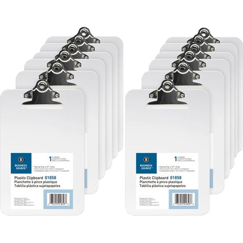 Business Source BSN01858BX Plastic Clipboard