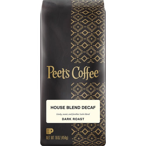 Peet's Coffee PEE501487 Ground House Blend Decaf Coffee