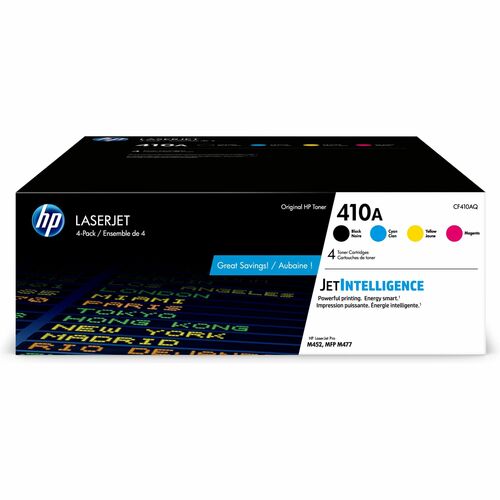 HP HEWCF410AQ 410A (CF410AQ) Original Laser Toner Cartridge - Combo Pack - Black, Cyan, Magenta, Yellow - 4 / Carton