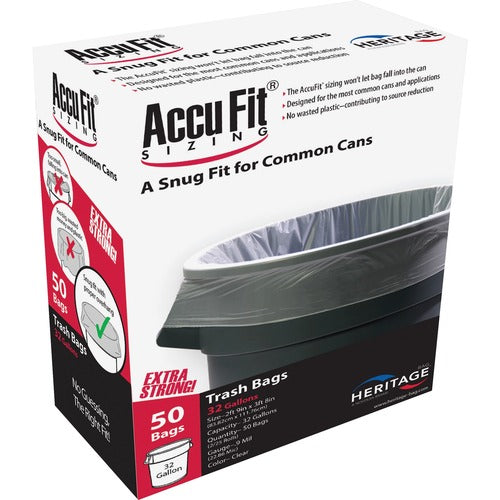 Heritage HERH6644TCRC1CT Accufit Reprime 32 Gallon Can Liners