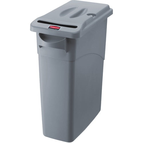 Rubbermaid Commercial RCP9W15LGYCT Slim Jim Confidential Document Containers w/Lids