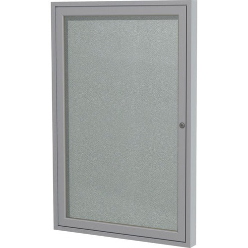 Ghent GHEPA13630VX193 1 Door Enclosed Vinyl Bulletin Board with Satin Frame