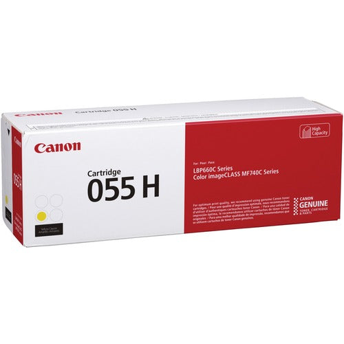 Canon CNMCRTDG055HY 055H Original High Yield Laser Toner Cartridge - Yellow - 1 Each