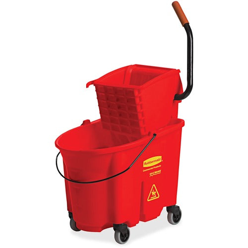 Rubbermaid Commercial RCP758888RD WaveBrake 35 QT Side Press & Wringer