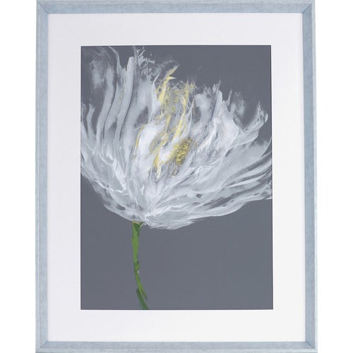 Lorell LLR04478 White Flower I Framed Abstract Art
