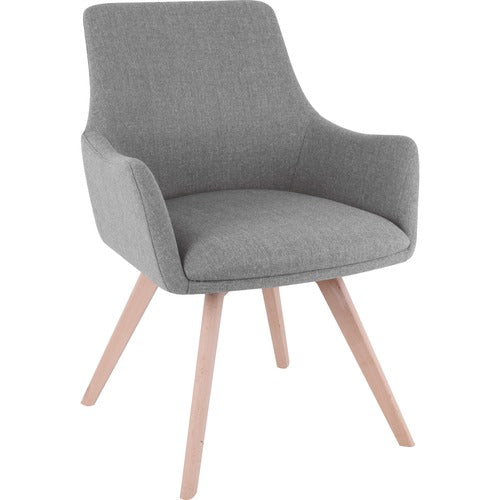 Lorell LLR68560 Mid-century Modern Flannel Guest Chair