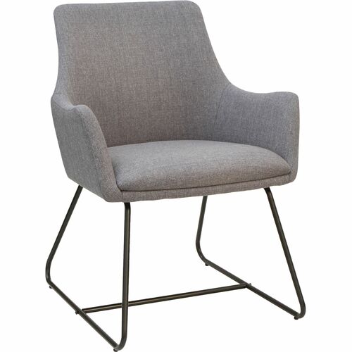 Lorell LLR68562 Mid-century Modern Flannel Guest Chair