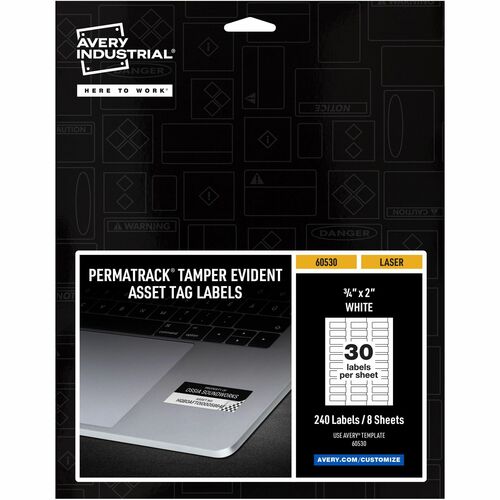 Avery® AVE60530 Avery® PermaTrack Tamper-Evident Asset Tag Labels