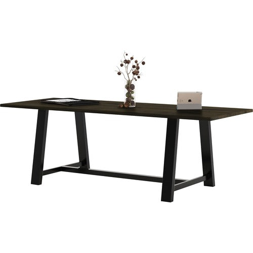 KFI KFIT3696BMTLFTE 36x96" Solid Wood Top Midtown Table