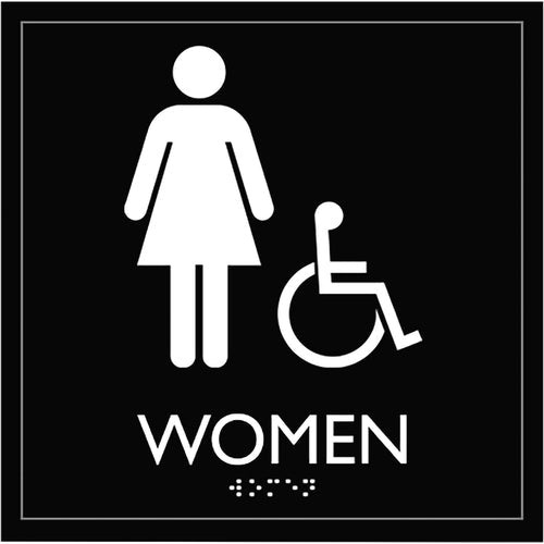 Lorell LLR02657 Women's Handicap Restroom Sign