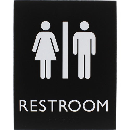 Lorell LLR02663 Unisex Restroom Sign