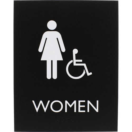 Lorell LLR02666 Women's Handicap Restroom Sign