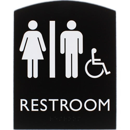 Lorell LLR02673 Arched Unisex Handicap Restroom Sign