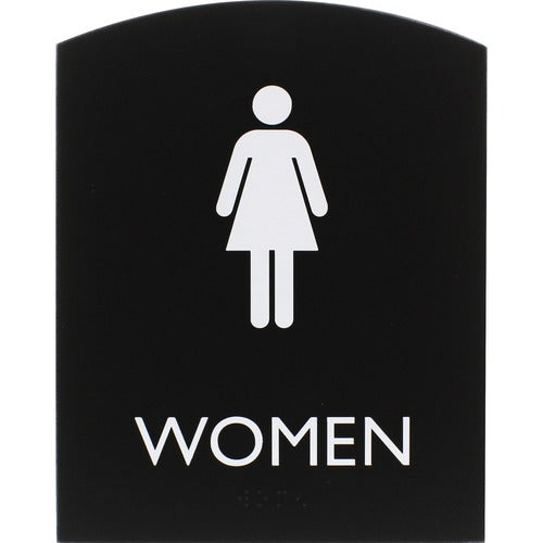 Lorell LLR02674 Arched Women's Restroom Sign