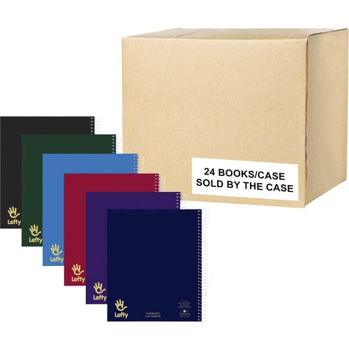Roaring Spring ROA13506CS Lefty 3 Subject College Ruled Left Handed Spiral Notebook