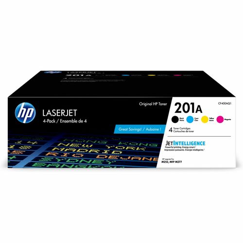 HP HEWCF400AQ1 201A Original Laser Toner Cartridge - Combo Pack - Black, Cyan, Magenta, Yellow - 4 / Carton
