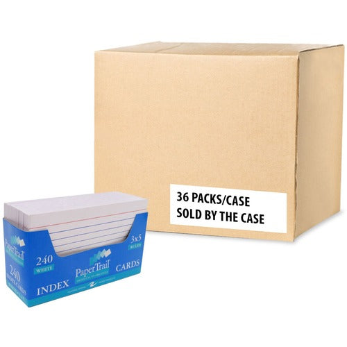 Roaring Spring ROA28031CS PaperTrail Ruled Index Cards (240 Count) with Tray