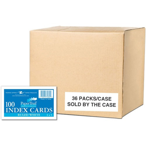 Roaring Spring ROA74804CS PaperTrail Ruled Index Cards