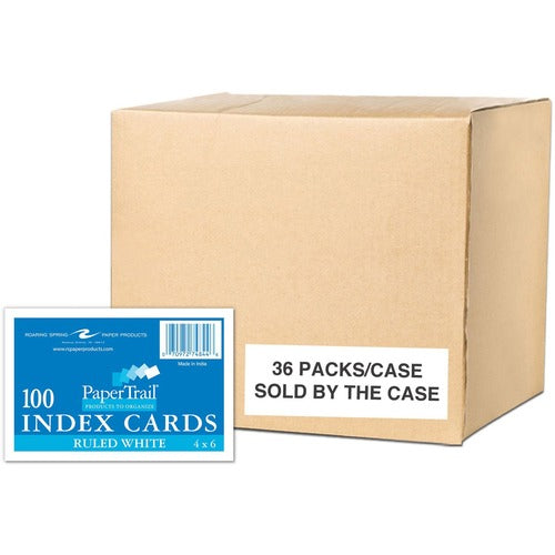 Roaring Spring ROA74844CS PaperTrail Ruled Index Cards