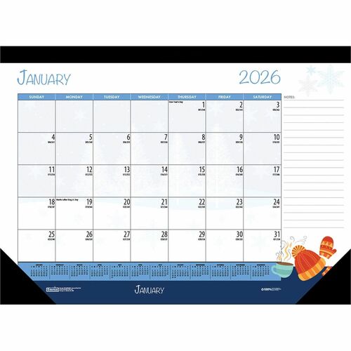 House of Doolittle HOD1396 Seasonal Holiday Deskpad Calendar