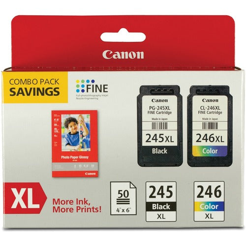 Canon CNMPG245XLCL246 PG-245 / CL-246 Original Extra Large Yield Inkjet Ink Cartridge - Combo Pack - Multicolor - 1 Each