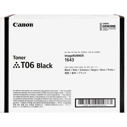Canon CNMT06 T06 Original Laser Toner Cartridge - Black - 1 Each