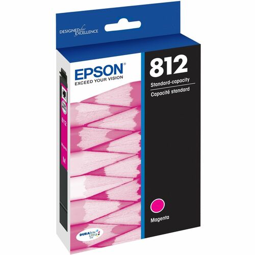 Epson EPST812320S DURABrite Ultra T812 Original Standard Yield Inkjet Ink Cartridge - Magenta - 1 Each