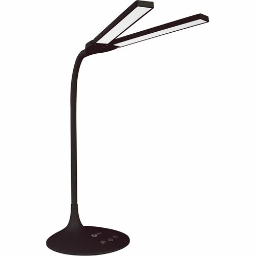 OttLite OTTCSN59G5W Pivot Dual-Shade LED Desk Lamp, 26"H, Black