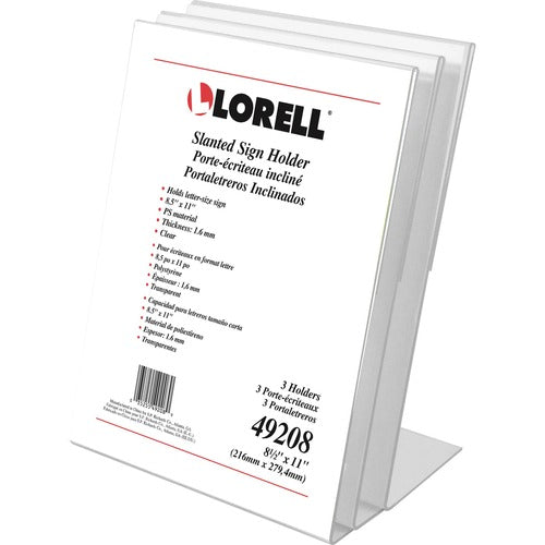 Lorell LLR49208 L-base Slanted Sign Holder Stand