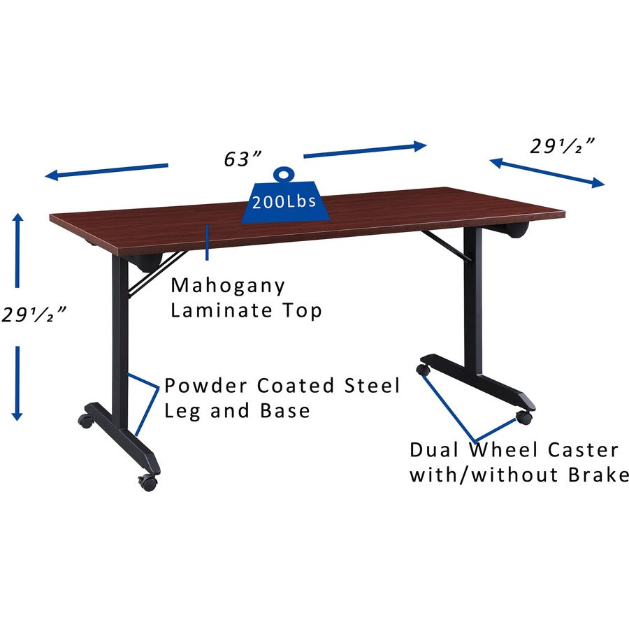 Lorell LLR60740 Mobile Folding Training Table
