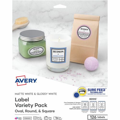 Avery® AVE80510 Avery® Sure Feed Label Variety Pack