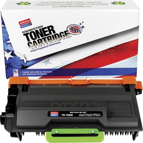 SKILCRAFT® NSN6913207 Remanufactured High Yield Laser Toner Cartridge TN880 - Black - 1 Each